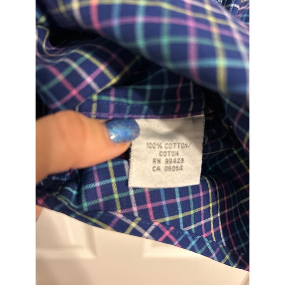 Bugatchi Shaped Fit Shirt Men's Check Print Button Up Long Sleeve Multicolor L - Picture 6 of 16